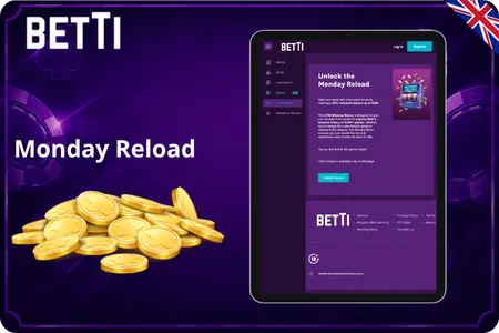 Betti Casino UK monday reload